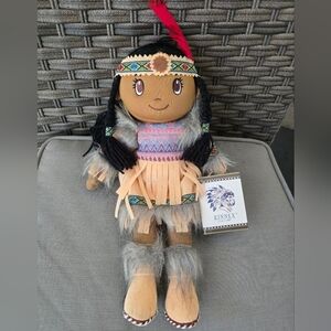 Kinnex Collections 14" Native American Indian Plush Rag Doll